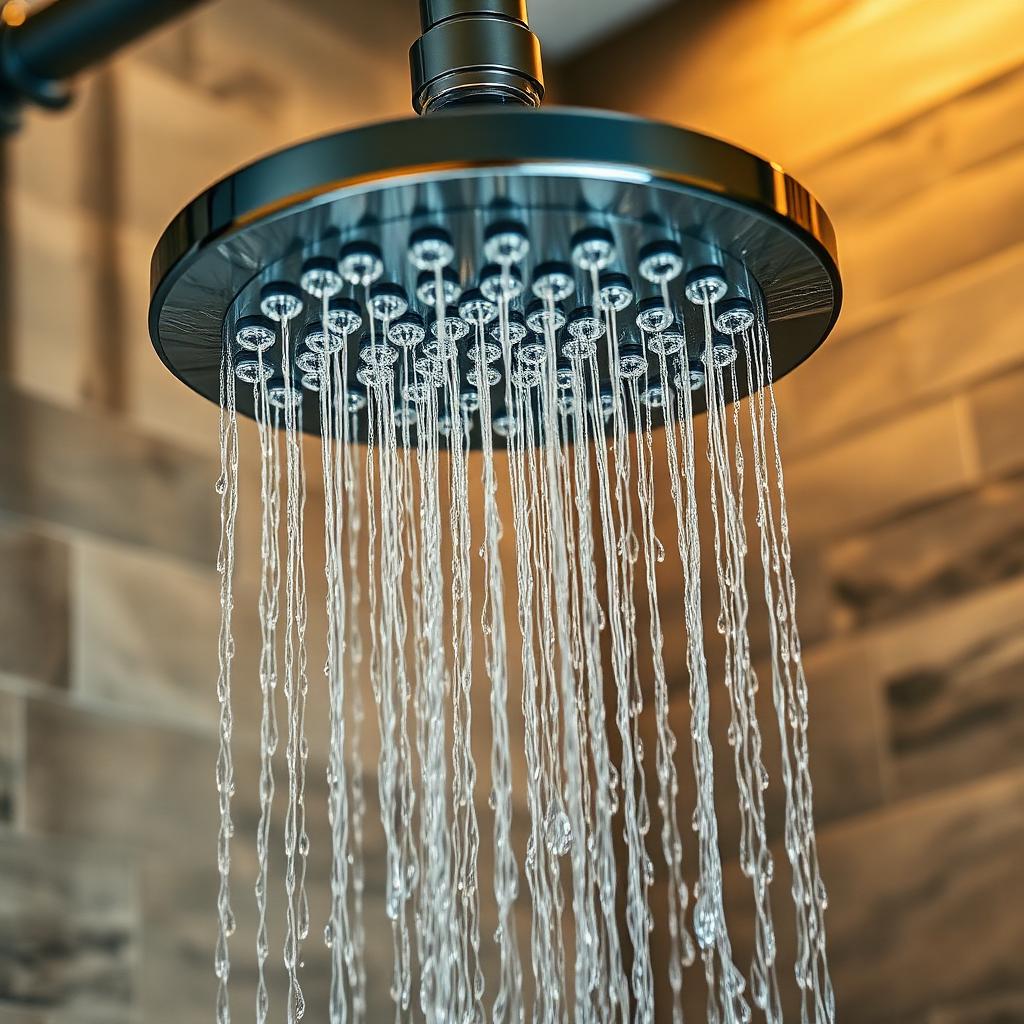 Regendusche aus Edelstahl in einem Premium-Bad